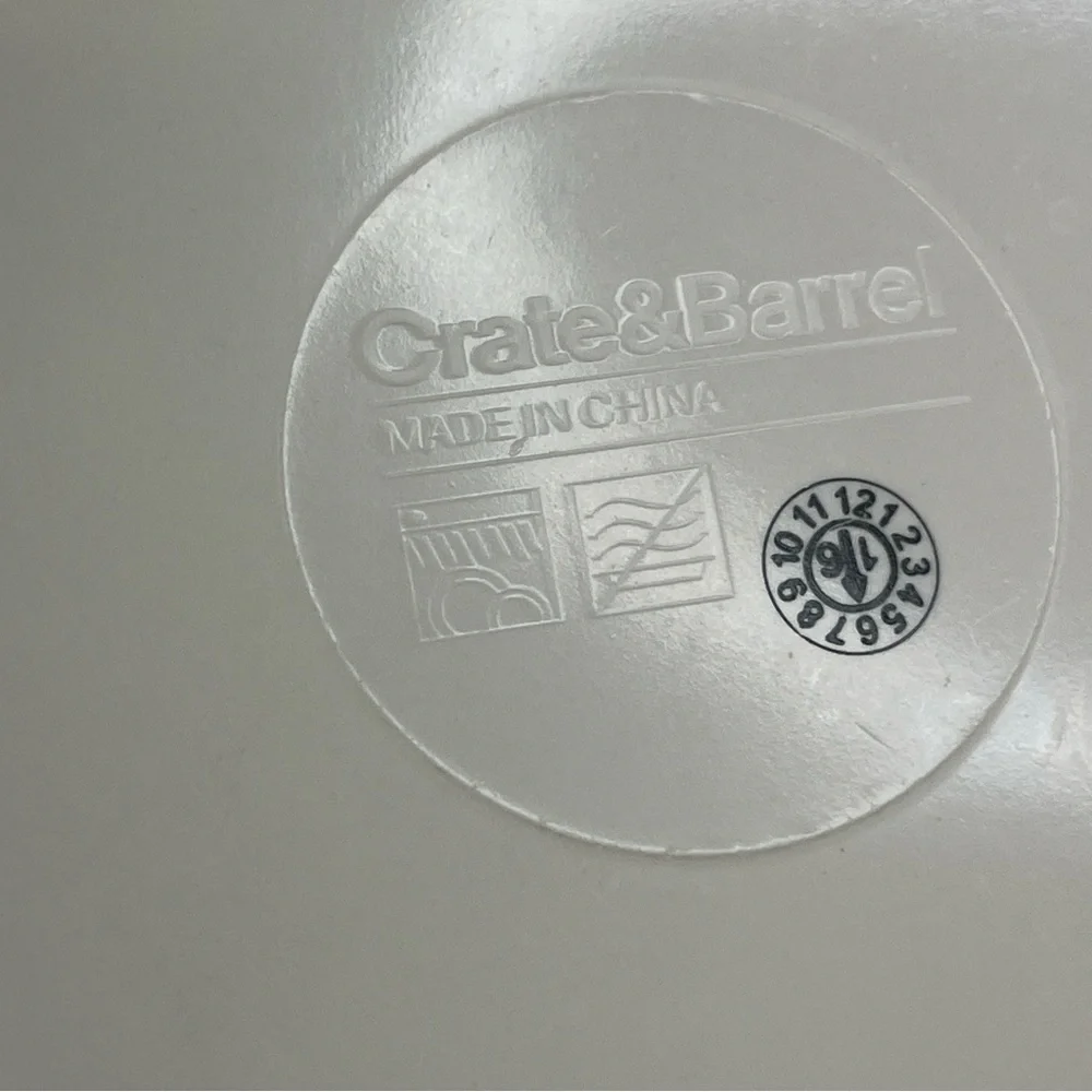 Crate & Barrel Halloween Plate Cup Plastic Cat Jack-O-Lantern